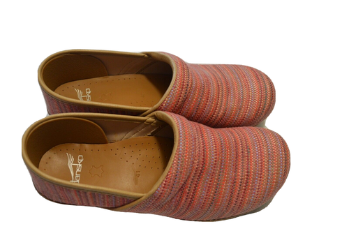 DANSKO Canvas Professional Staple Pink Red Multi Clogs SZ 41 U.S. 10.5 - 11 WOW! - Picture 4 of 6