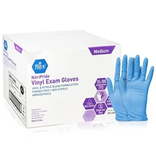 MedPride NitriPride Nitrile-Vinyl Blend Exam Gloves. N/S P-Free, Medium-1000/CS