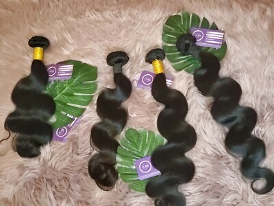 D'Luxe Hair Source 18/20/22' 3 Bundle Deal Natural Color Virgin Body Wave 