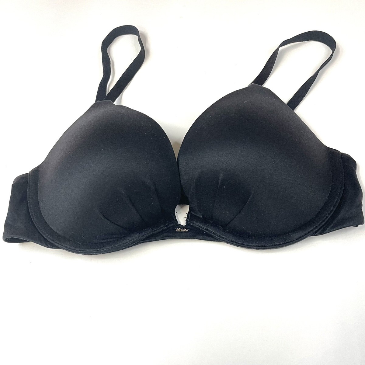 Victorias Secret 32D Plunge Pushup Padded Bra Solid Black