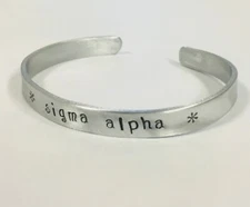 Sigma Alpha SA FREE SHIPPING, Sorority bracelet Ann Peden