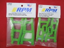 RPM TRAXXAS 2WD SLASH GREEN Front + Rear SUSPENSION A-ARMS 1/10 RAPTOR VXL XL-5