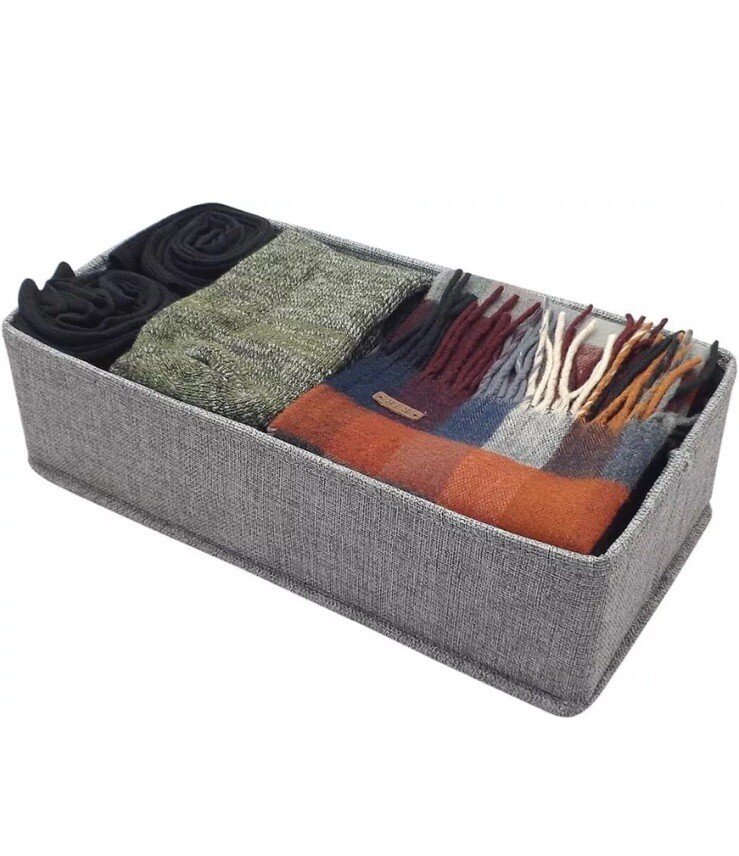 Country Club 2 Section Drawer Divider Tidy Chest Of Draw Organiser Grey Sections