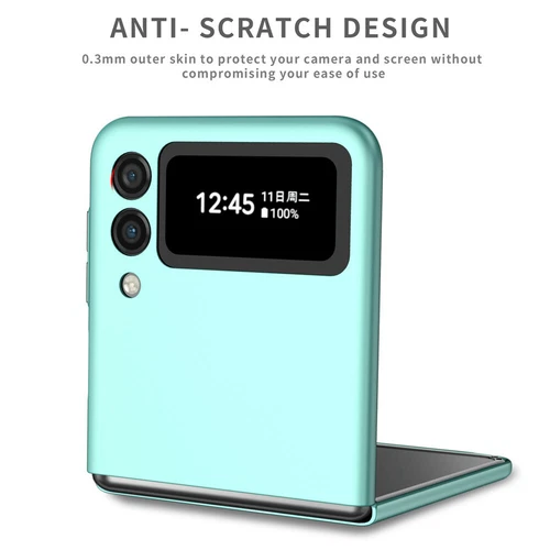 For-Samsung Galaxy Z Flip 4 3 5G Slim Matte Hard Case with Ring+Screen Protector - Picture 38 of 94