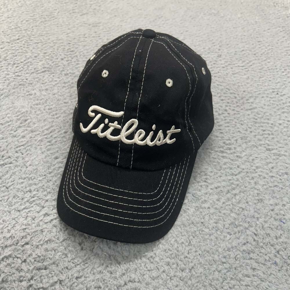 Titleist Hat Cap Mens One Size Strapback Big Stitch Dad Spellout Golf