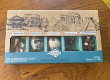 True Genius Ancient Treasures Puzzle Set Wood & Metal Brainteaser Artifact Gift