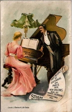 Chas M Stieff Pianos How Can I Leave Thee Sheet Music Woman Playing Piano HPV2