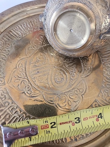 Small Brass Teapot And Tray - Picture 6 of 7