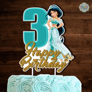 Princess Jasmine Cake Topper Cutout Cake Decoration Centerpiece
