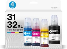 31/32 XL Ink 130ml Black 70ml CMY for Smart Tank 5101-7602  Plus 450-757 Series