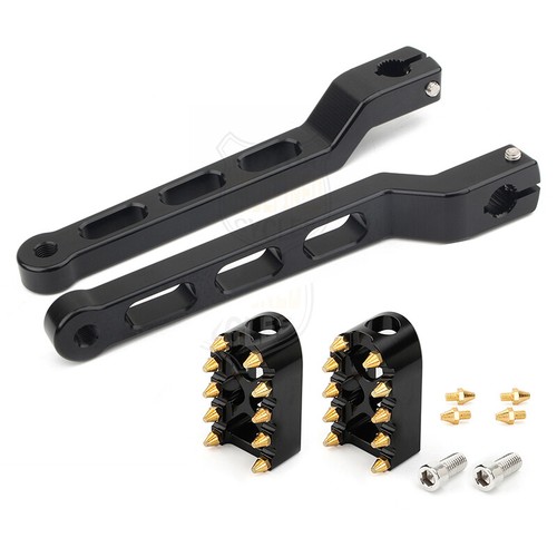 Foot Pegs Floorboard Shifter Lever Peg Pedal For Harley Touring Softail MX Style - Picture 7 of 12