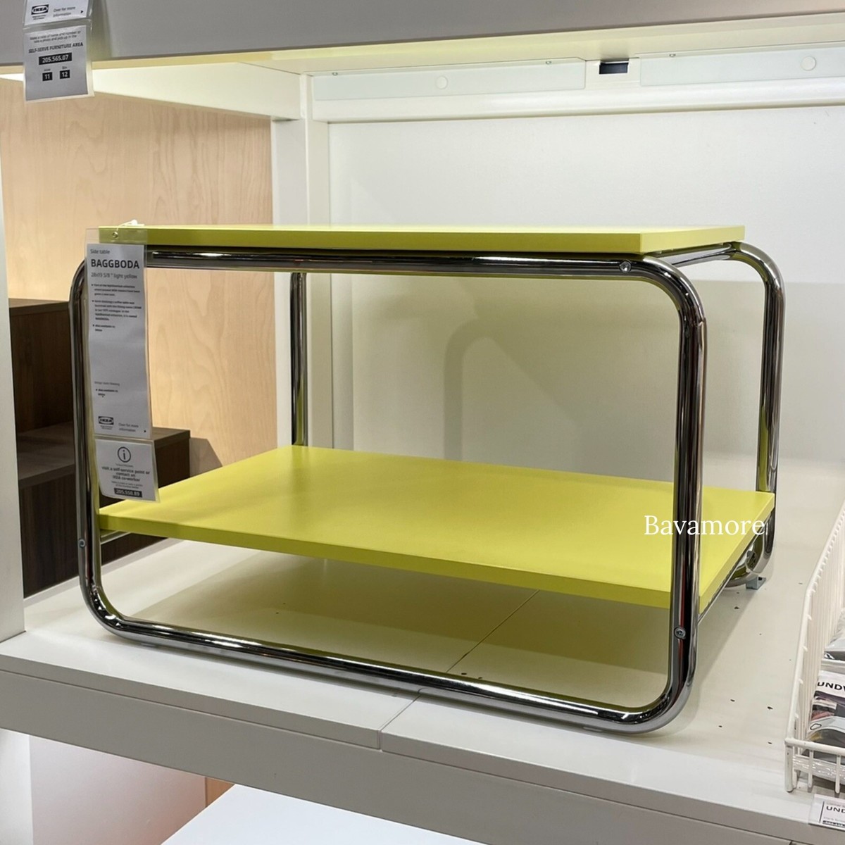 Ikea BAGGBODA Side table, light yellow, 28x19 5/8 Ikea BAGGBODA Side table, light yellow, 28x19 5/8