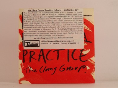 THE CLANG GROUP PRACTICE (583) 10 Track Promo CD Album with Card Sleeve DOMINO
