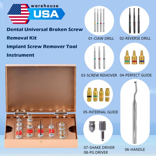 Dental Implant Fixture Fractured Universal Screw Removal Kit Remover Driver - Picture 8 of 23