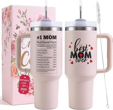 Mothers Day Gifts for Mom, Best Mom Ever Tumbler with Handle 40oz - Moms Birthda