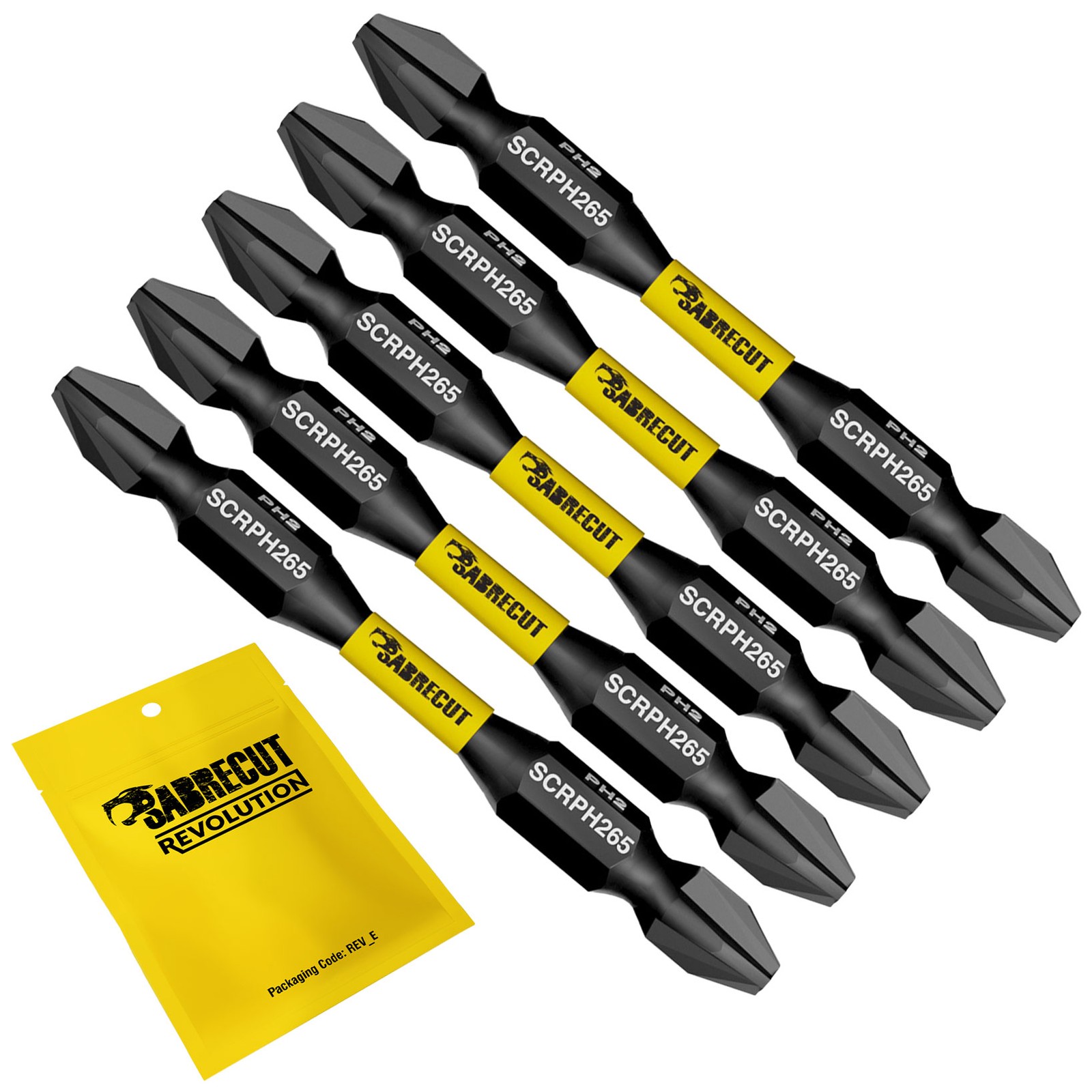 SabreCut Impact Bits PH2 65mm x 5 - Milwaukee DeWalt Professional