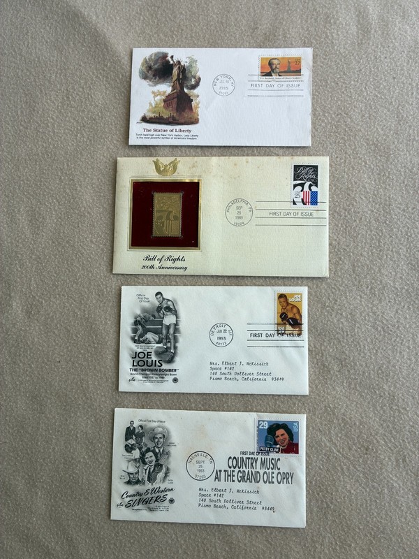 Several First Day of Issue Stamped Envelopes