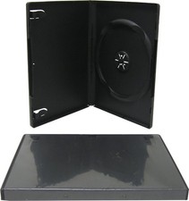  100 Black Empty Standard Replacement Single DVD Cases Boxes 14mm Disc DVBR14BK