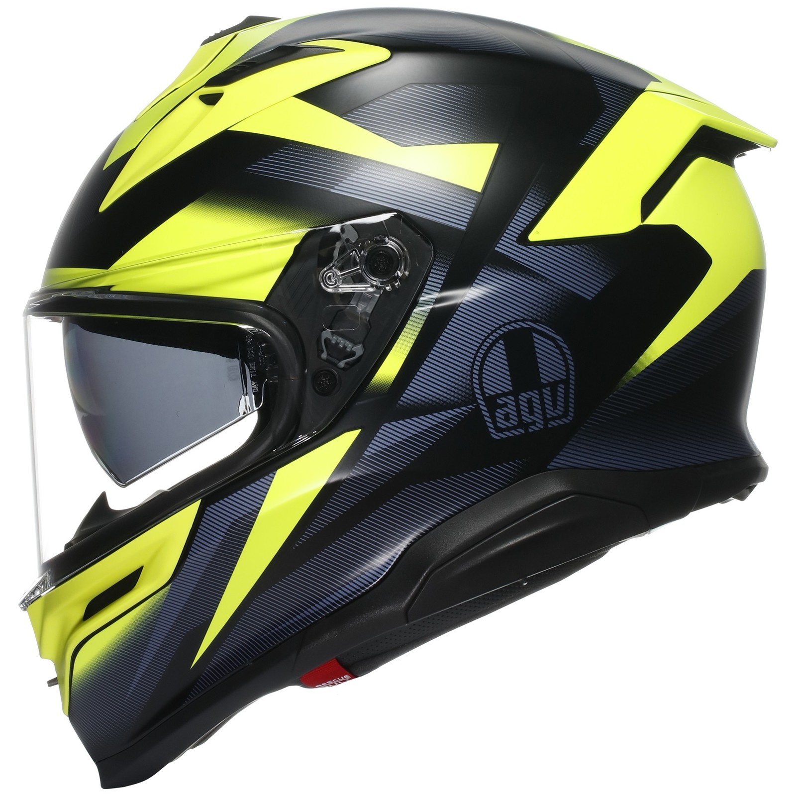 Casco Moto AGV K7 Glimpse Nero/Giallo Fluo Taglia L foto 4