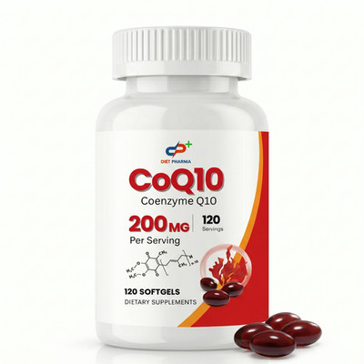 CoQ10 200mg Vegane Softgels   120 Kapseln mit Hochabsorbierbarem Ubiquinol