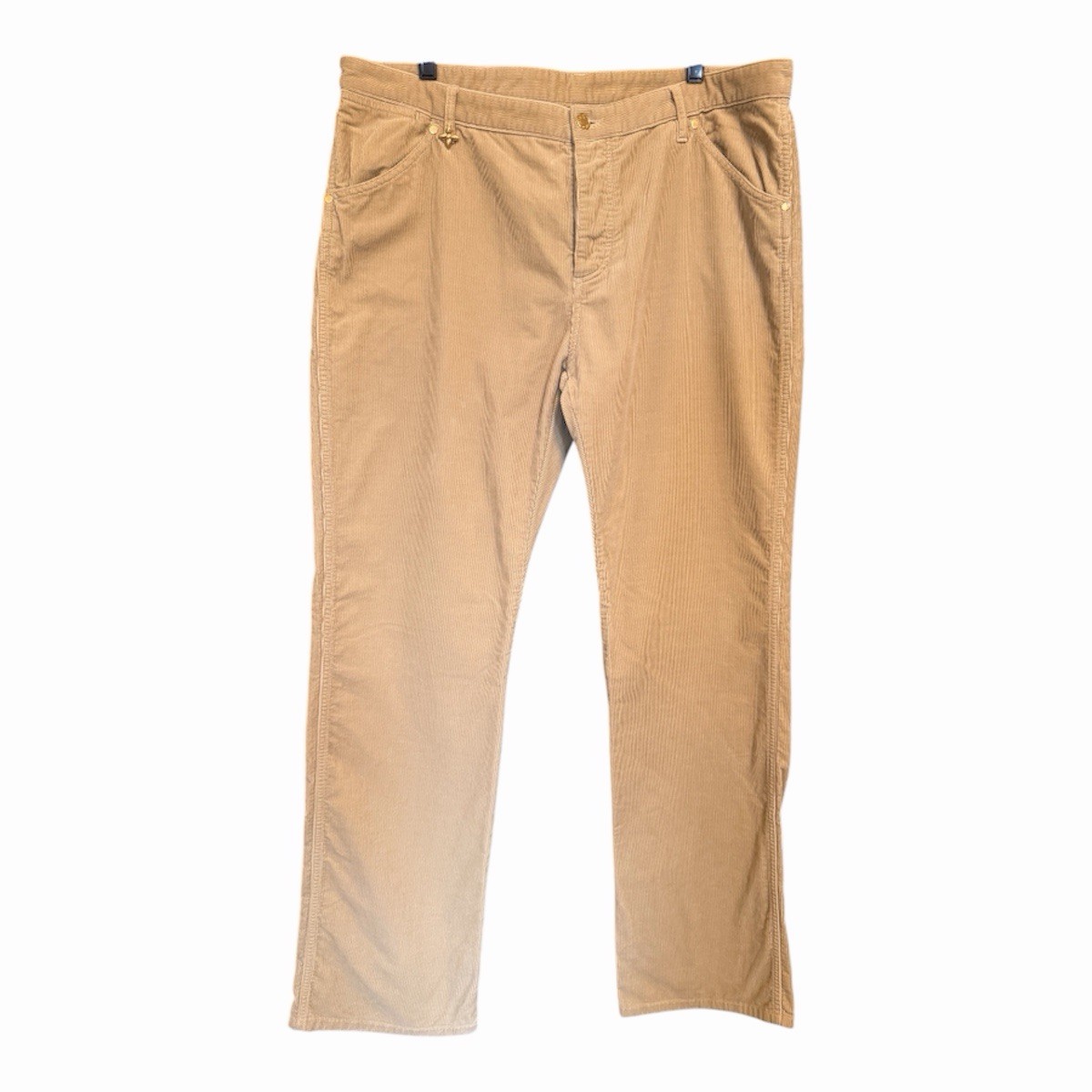 Louis Vuitton ベージュ チノパン　☺︎ LV Louis Vuitton Pants Beige Gold Tone Buttons Men Corduroy Cotton