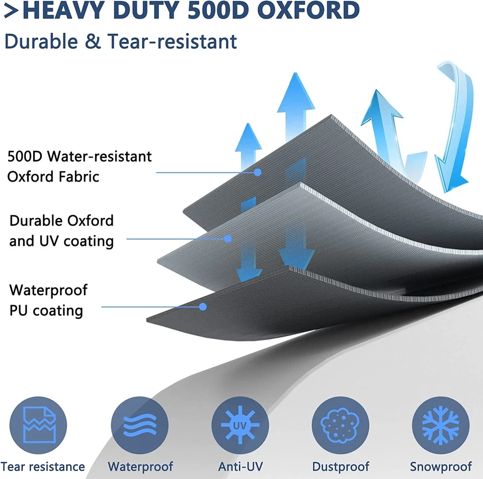 Juego de 4 Fundas para Muebles de Patio, Resistente Impermeable Muebles de Exterior Cala Foto 3 de 4