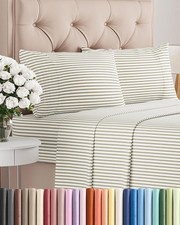 Cal King Size 4 Piece Sheet Set - Comfy Breathable Cooling Sheets - Hotel L...