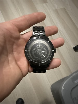 Marc Ecko stainless steel black with diamonds 