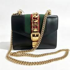 Gucci Sylvie Shoulder Bag black Multicolor Le...