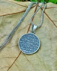 Handmade Ayetul Kursi & Nazar Dua Necklace, 925 Sterling Silver, Double Sided