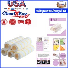Paint Roller Covers 1/2X9 In 5 Pack - Microfiber Naps for All Paints and Stai...