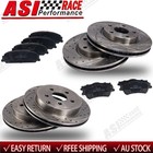 SLOTTED DIMPLED Front & REAR BRAKE ROTORS & PADS for HOLDEN COMMODORE VE/VF /V6.