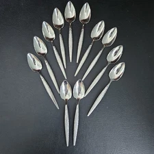 Oneida Community Venetia Stainless Grapefruit Citrus Spoons Flatware Set of 12