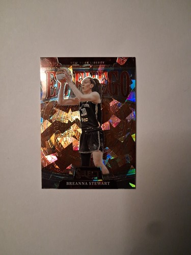 2025 Panini WNBA Select EN FUEGO Breanna Stewart #15 Cracked Ice PRIZM Liberty