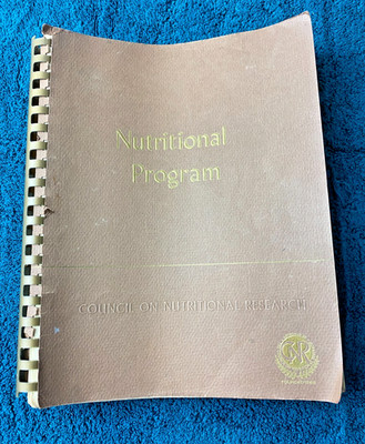 RARE 1975 Dr Kelley Cancer Nutritional Research Program 100's of Recipes & Menus