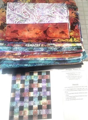 In The Beginning - Garden Delights Strippy Weave Quilt Kit 72 X 88 New
