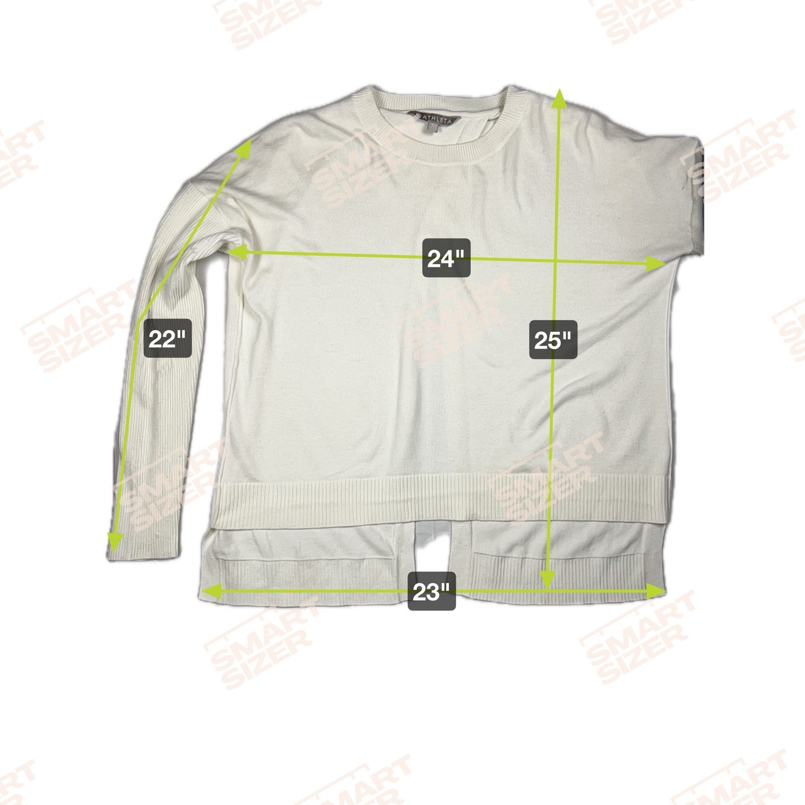 Athleta Highland Crossback Split Sweater Cream Wi… - image 7