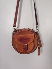 JOOP! Borsa a tracolla vintage cammello pelle borsa bag borsa in pelle rotonda rotonda
