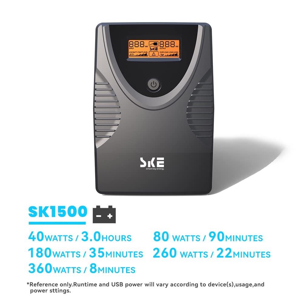 Ups Battery Backup and Surge Protector,Computer Uninterruptible Power Supply ...