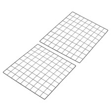 18"x18" Wire Grid Panel 2 Pcs Wall Grid Decorative Board Photo Display Black