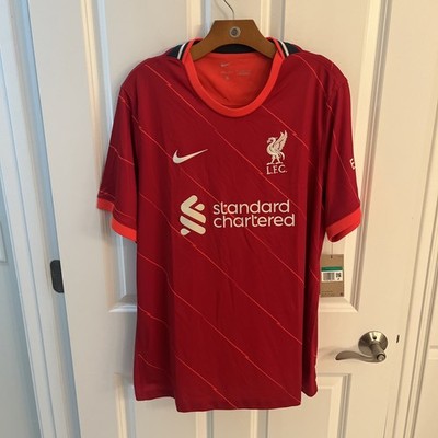 Nike Liverpool FC Jersey Men XL Football Soccer Home Red 2021 22