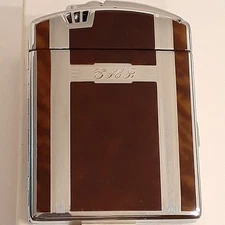 Ronson Twenty Case. Tortoise enamel and chrome.