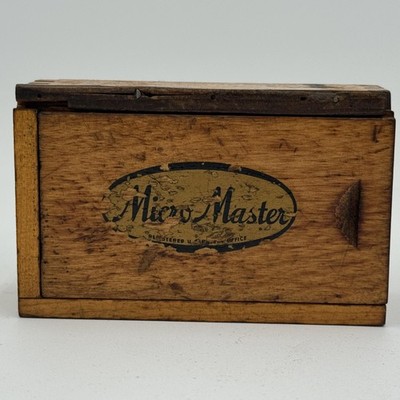 Vintage Micro Master Dial Test Indicator Machinist Gauge Set Wood Case Box