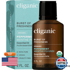 Cliganic Organic Peppermint Essential Oil - 100 Pure Natural For Aromatherapy