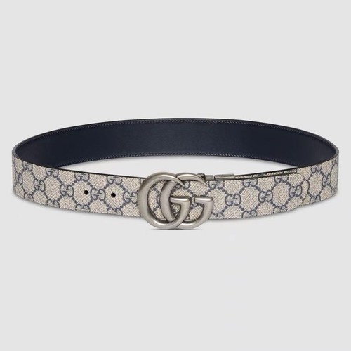Gucci Reversible leather belt with Double G buckle 627055 Size 95