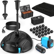 Pond Filter with Pump Fountain Kits Built-in UV Clarifier 660GPH/40W Pond