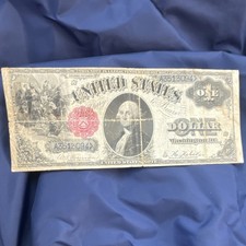 United States 1917 $1 Large Size Red Seal Banknote Circulated