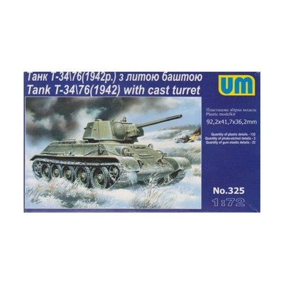 Uni Models Historical Model 1:72 Tank T-34/76 (1942) w/Cast Turret VG+/NM