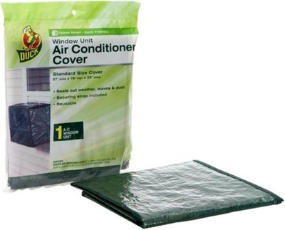 Duck Brand 18 in. x 27 in. Green Plastic Window Unit Air Conditioner Cover