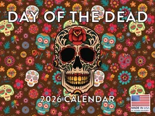 Day Dead Calendar Sugar Skulls 2026
